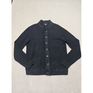 Toscano Sweater Mens Medium Merino Wool Blend Cardigan